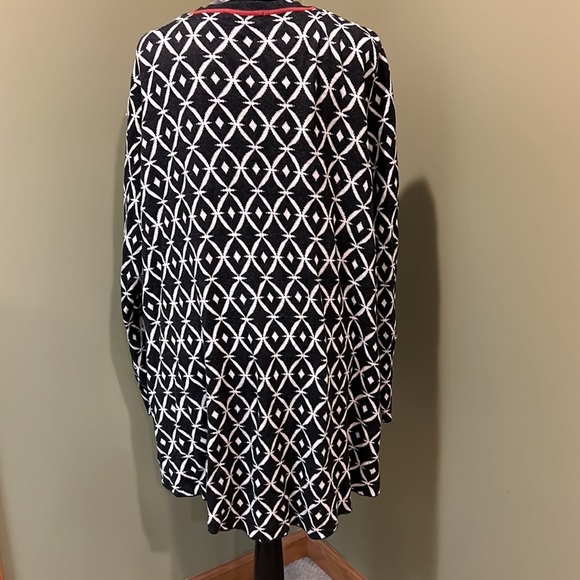 Belldini Geometric Open Front Cardigan Sweater Sz 2X - Picture 2 of 4